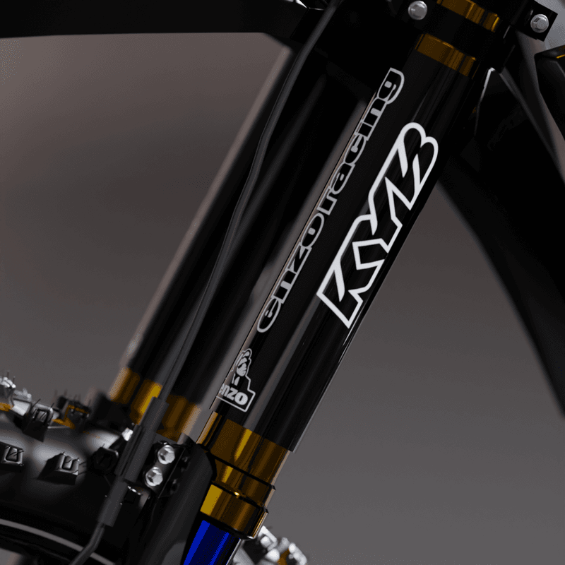 Fork Sticker KYB ENZO Racing Black fits Ducati DESMO product preview