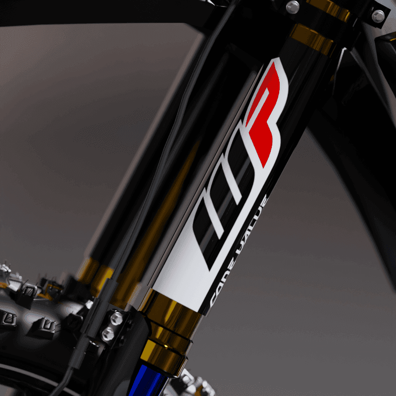 Fork Sticker WP Cone Valve Black fits Ducati DESMO product preview