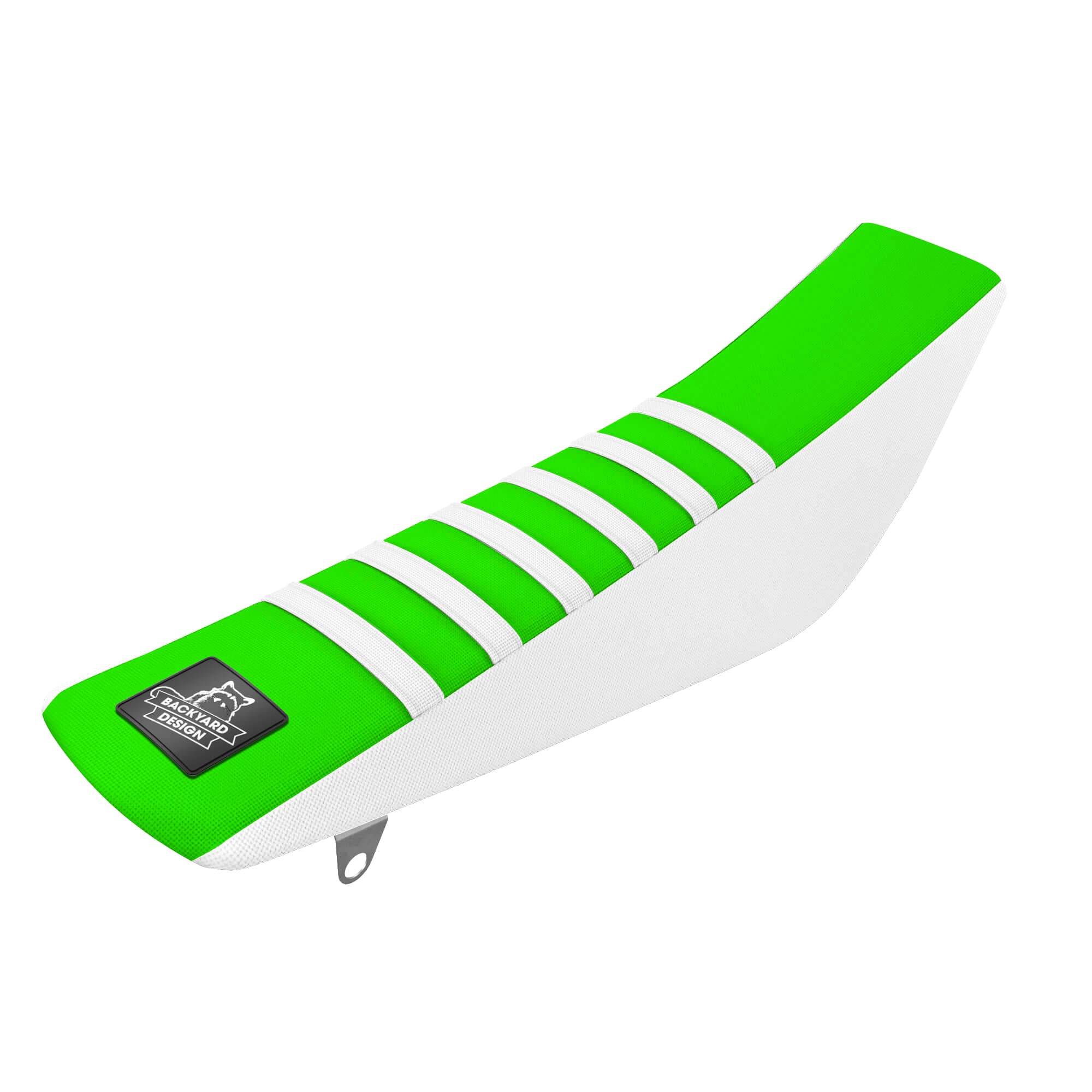 Backyard Design Gripper Seatcover - Kawasaki KX-F 250/450 (2024-2026) - White/Green/White product preview