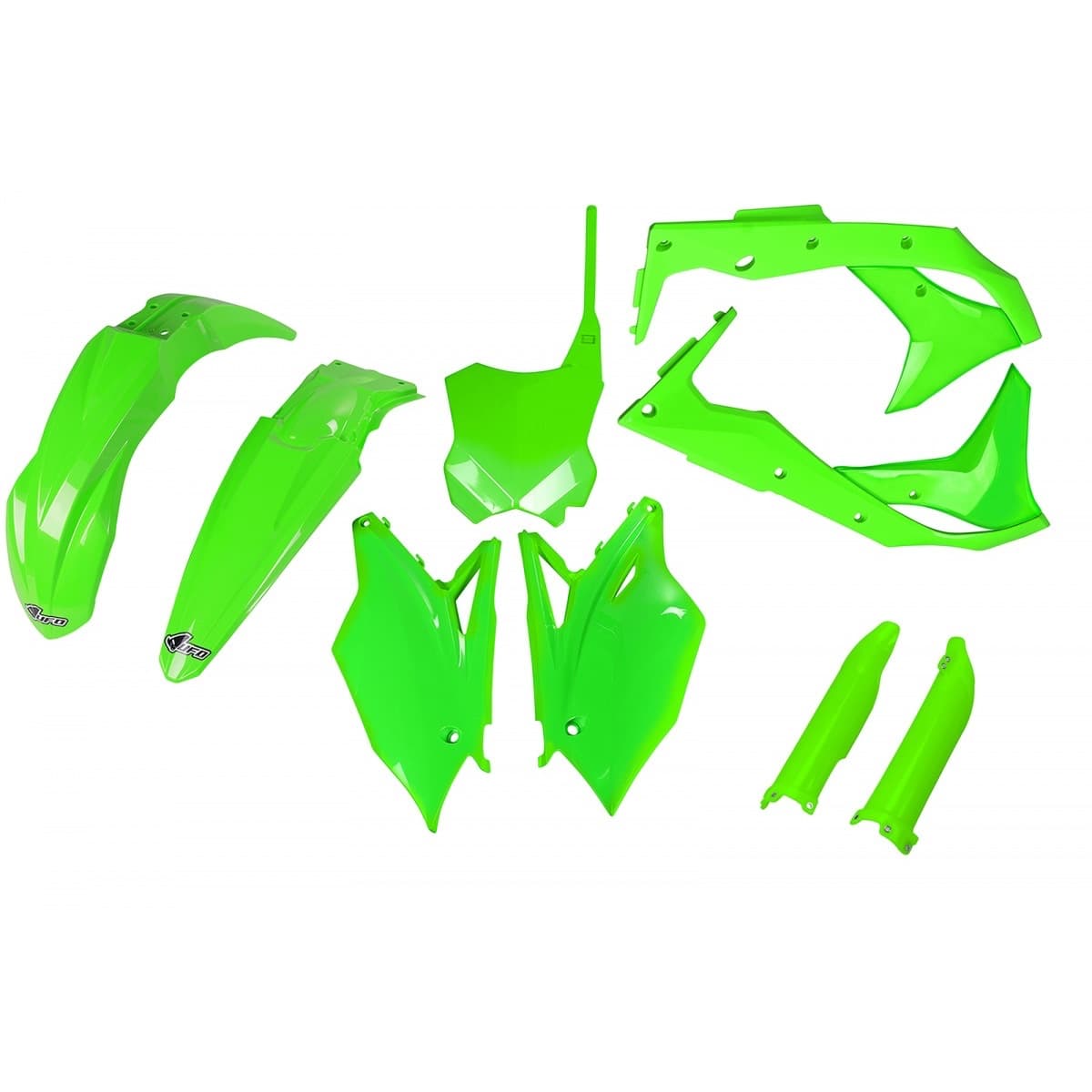 UFO Full Plastic Kit - Kawasaki KX 250 F 2017-2020 - Neon Green product preview