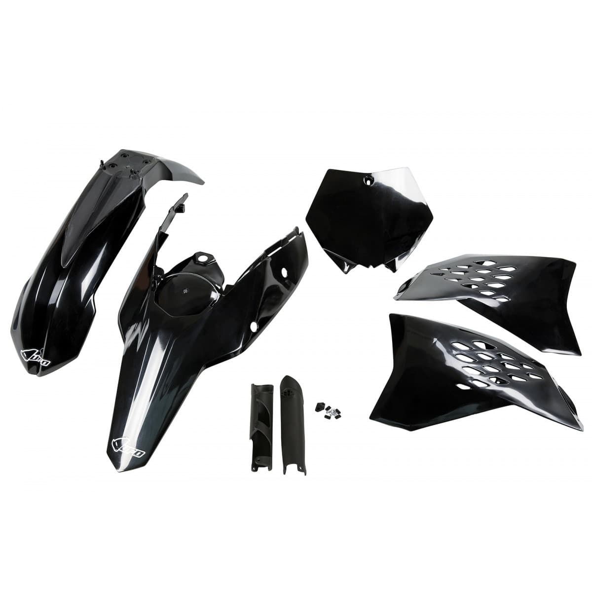 UFO Full Plastic Kit - KTM XC-F 125-505 2007-2010 - Black product preview
